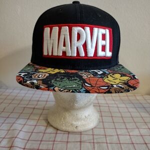 Marvel Black Cap with Colorful Brim